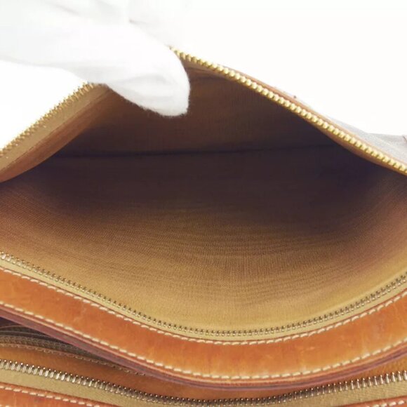 CELINE clutch bag macadam beige PVC ?~ leather Authentic used T19065 - Picture 8 of 9